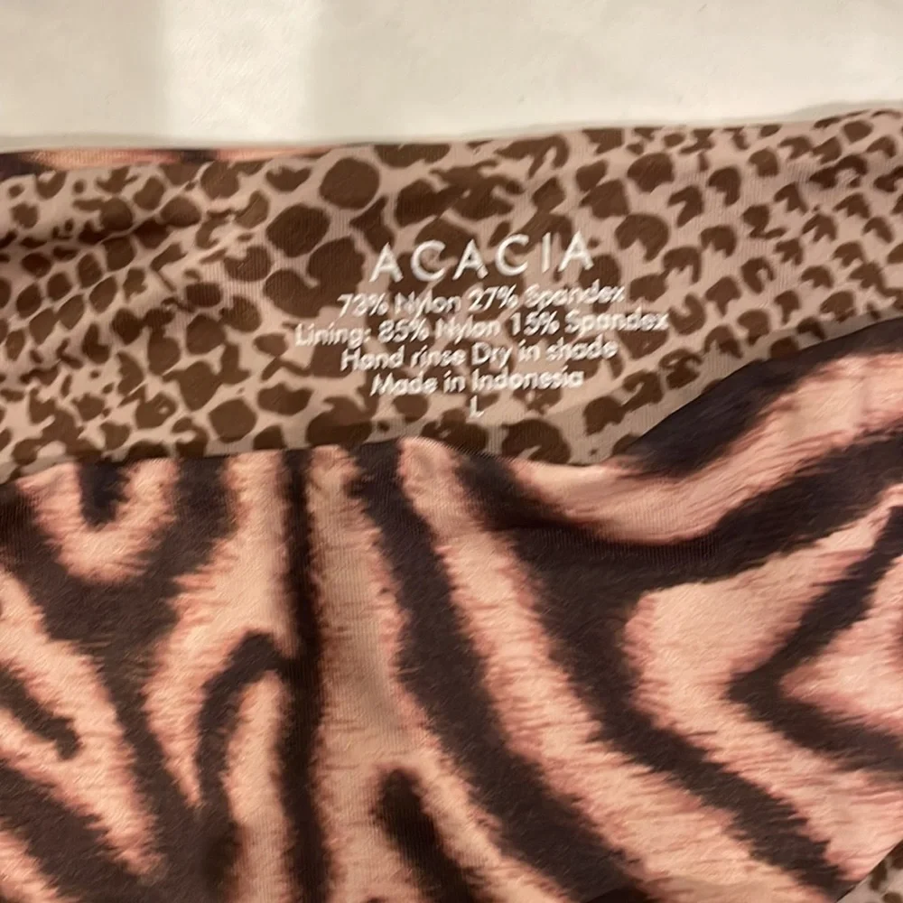 Acacia girls honey swimwear bikini tan and brown animal print size L - Picture 2 of 6